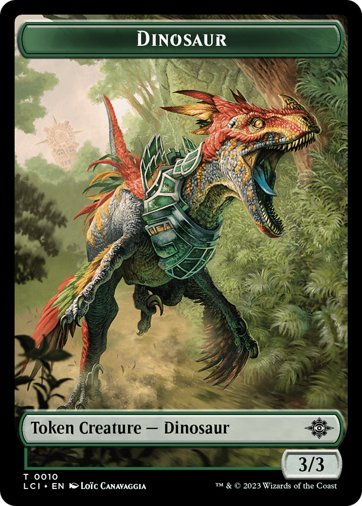 Dinosaur Token (0010) [The Lost Caverns of Ixalan Tokens] 