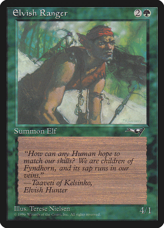 Elvish Ranger (Insect on Back) [Alliances] 