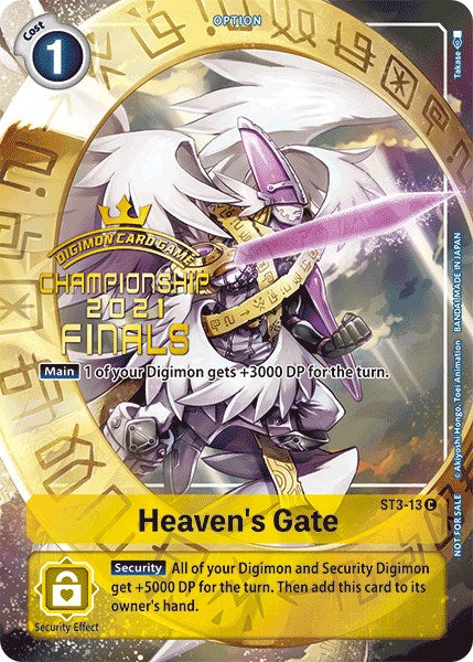 Heaven's Gate [ST3-13] (2021 Championship Finals Tamer's Evolution Pack) [Starter Deck: Heaven's Yellow Promos] 