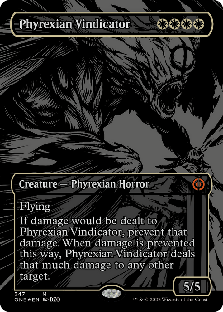 Phyrexian Vindicator (Oil Slick Raised Foil) [Phyrexia: All Will Be One] 