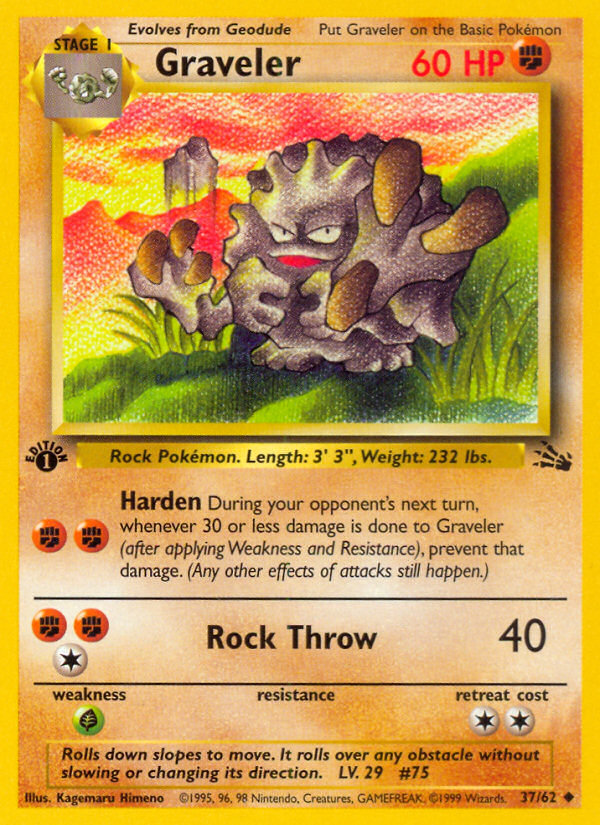 Graveler (37/62) [Fossil 1st Edition] 