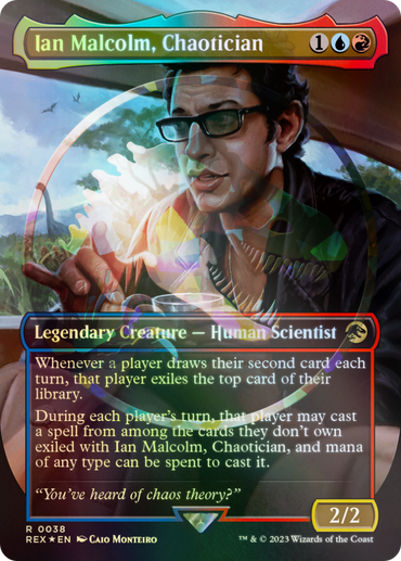 Ian Malcolm, Chaotician (Emblem) (Borderless) [Jurassic World Collection Tokens]