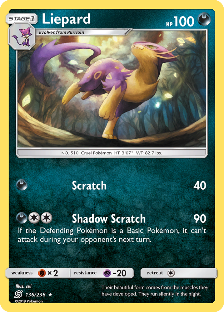 Liepard (136/236) [Sun &amp; Moon: Unified Minds] 