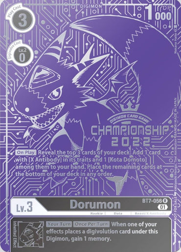 Dorumon [BT7-056] (2022 Championship Finals Top 16) [Next Adventure Promos] 