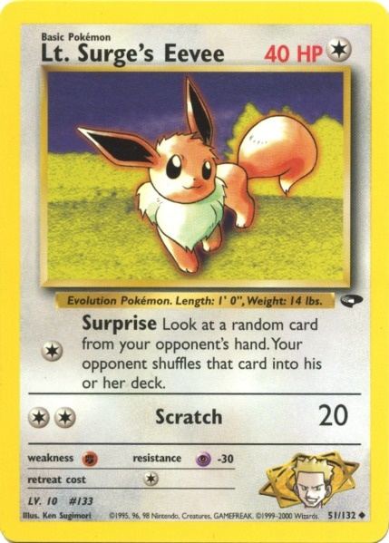 Lt. Surge's Eevee (51/132) [Gym Challenge Unlimited] 
