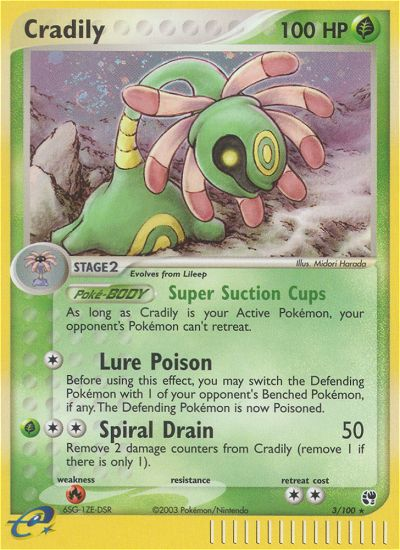 Cradily (3/100) [EX: Sandstorm] 
