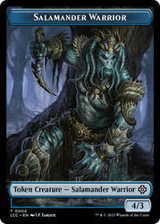 Salamander Warrior // Treasure Double-Sided Token [The Lost Caverns of Ixalan Commander Tokens] 