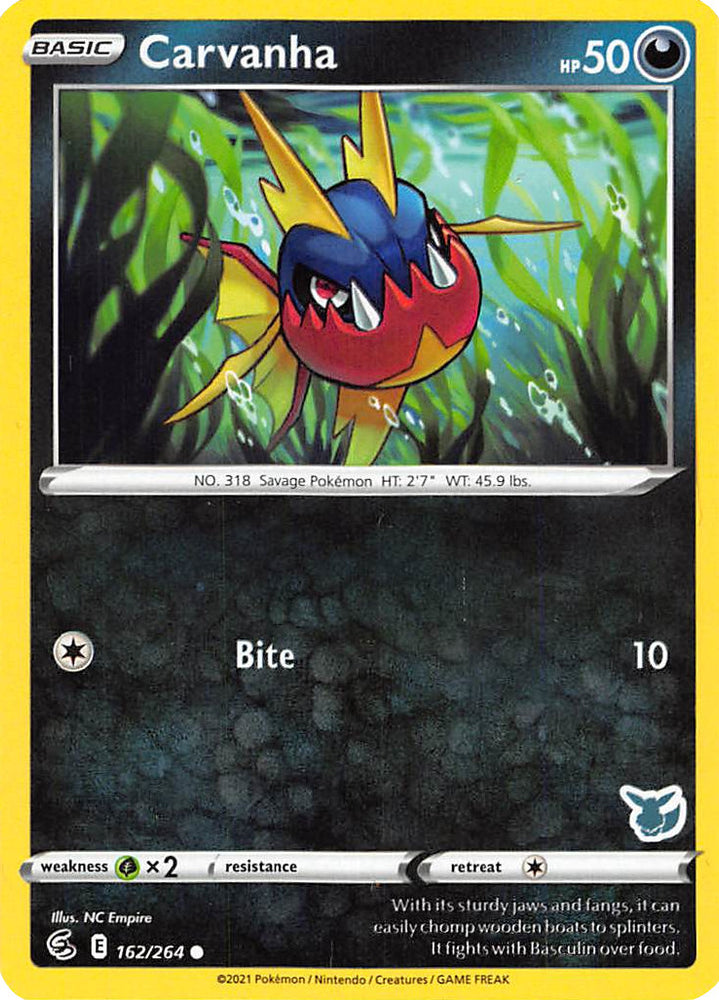 Carvanha (162/264) (Eevee Deck) [Battle Academy 2022] 