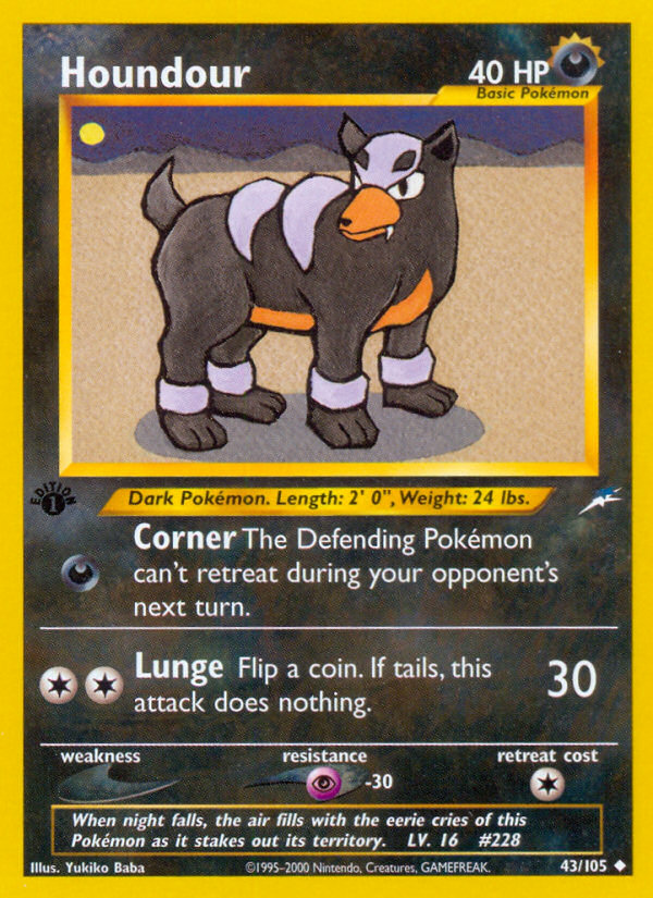 Houndour (43/105) [Neo Destiny 1st Edition] 