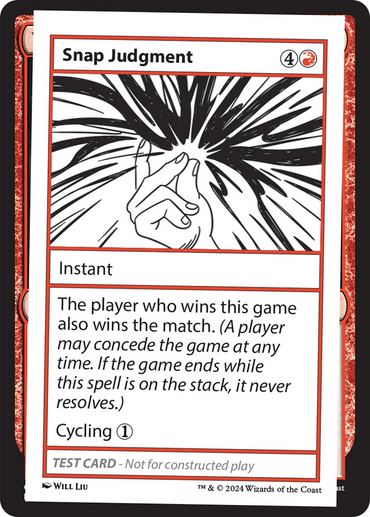 Snap Judgment [Mystery Booster 2 Playtest Cards] 