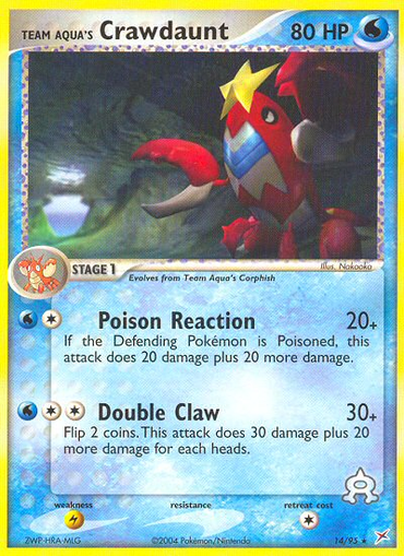 Team Aqua's Crawdaunt (14/95) [EX: Team Magma vs Team Aqua] 