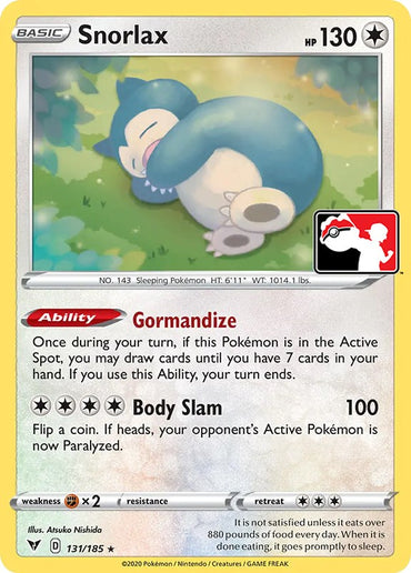 Snorlax (131/185) [Prize Pack Series One] 