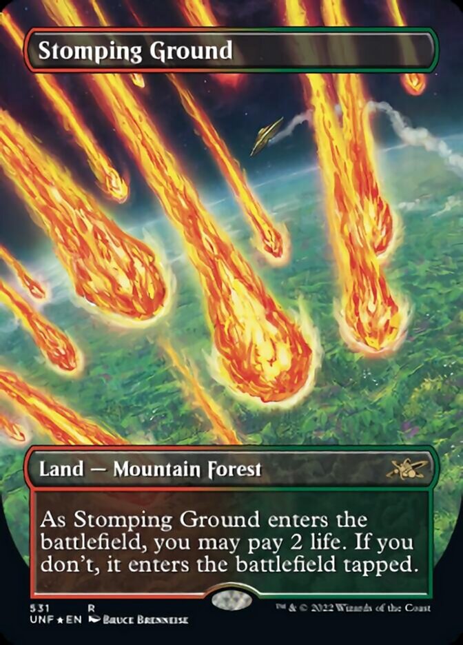 Stomping Ground (Borderless) (Galaxy Foil) [Unfinity] 