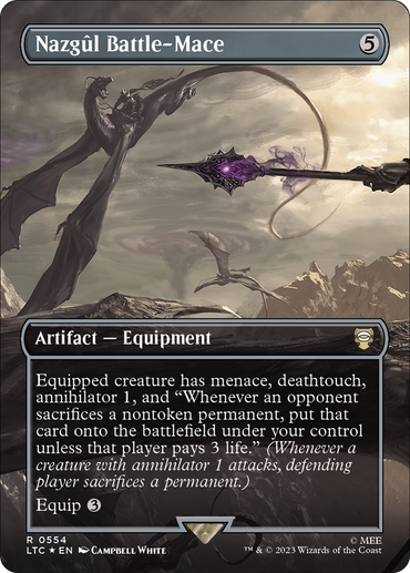 Nazgul Battle-Mace (Borderless) (Surge Foil) [The Lord of the Rings: Tales of Middle-Earth Commander] 