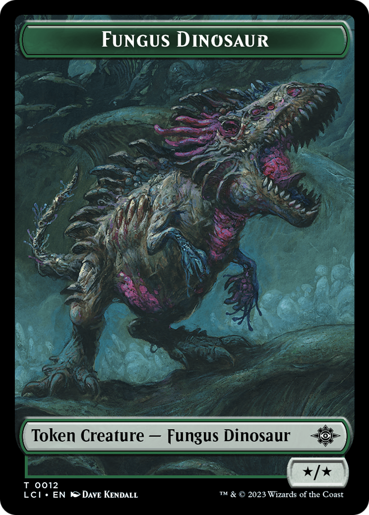 Fungus Dinosaur // Vampire Demon Double-Sided Token [The Lost Caverns of Ixalan Tokens] 