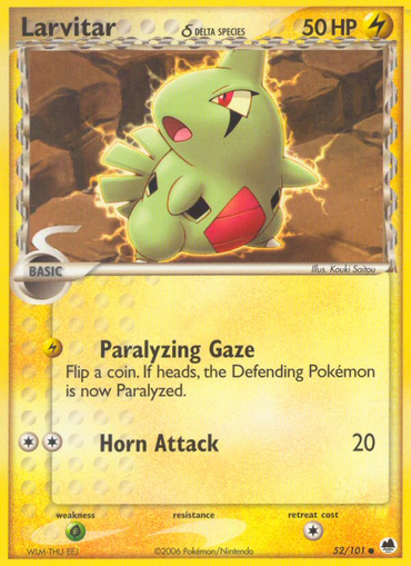 Larvitar (52/101) (Delta Species) [EX: Dragon Frontiers] 