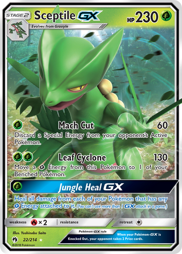 Sceptile GX (22/214) [Sun &amp; Moon: Lost Thunder]