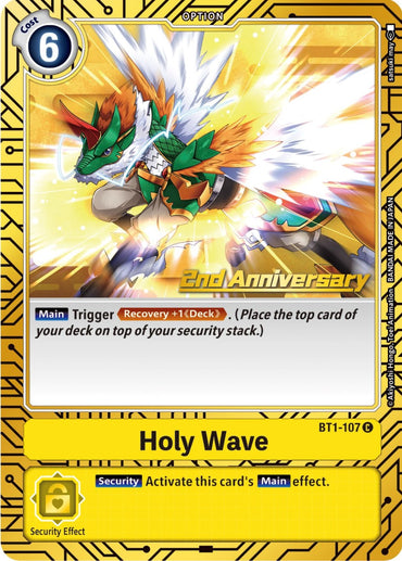 Holy Wave [BT1-107] (2nd Anniversary Card Set) [Release Special Booster Promos] 