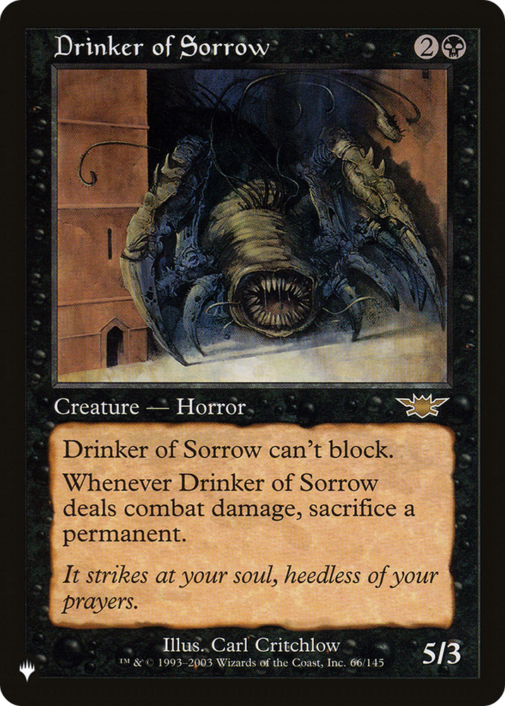 Drinker of Sorrow [The List] 