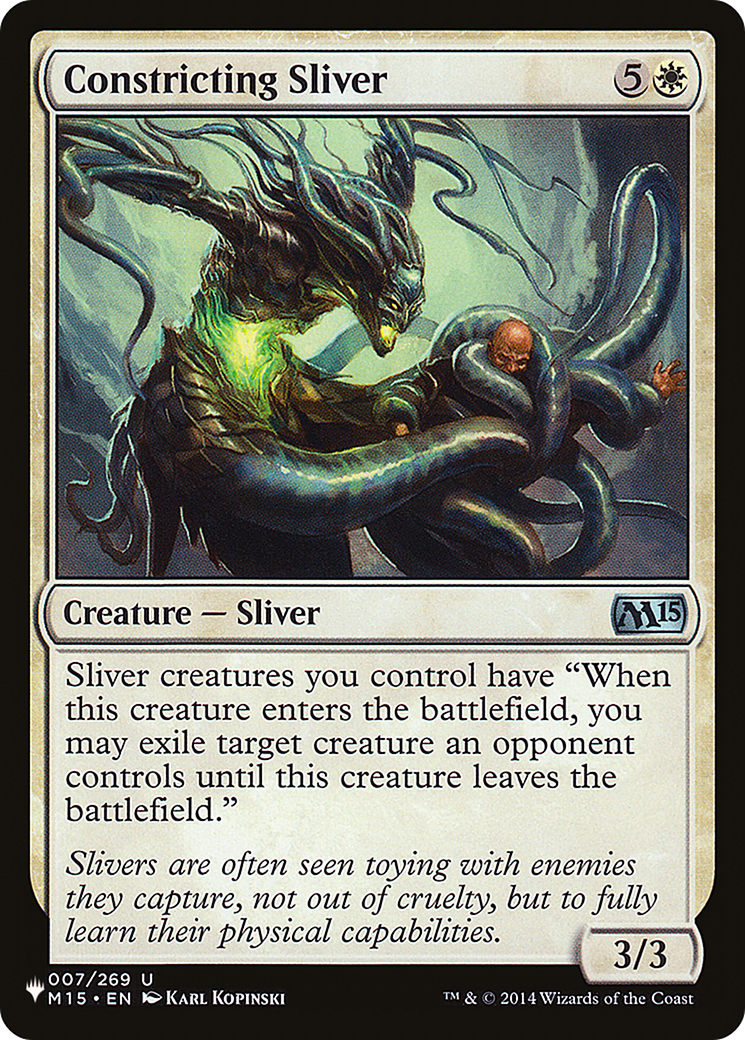 Constricting Sliver [The List Reprints] 