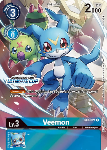 Veemon [BT3-021] (April Ultimate Cup 2022) [Release Special Booster Promos] 