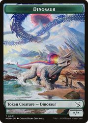 Elemental (09) // Dinosaur Double-Sided Token [March of the Machine Tokens] 