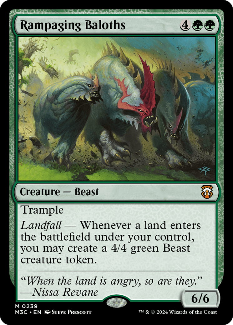 Rampaging Baloths (Ripple Foil) [Modern Horizons 3 Commander] 