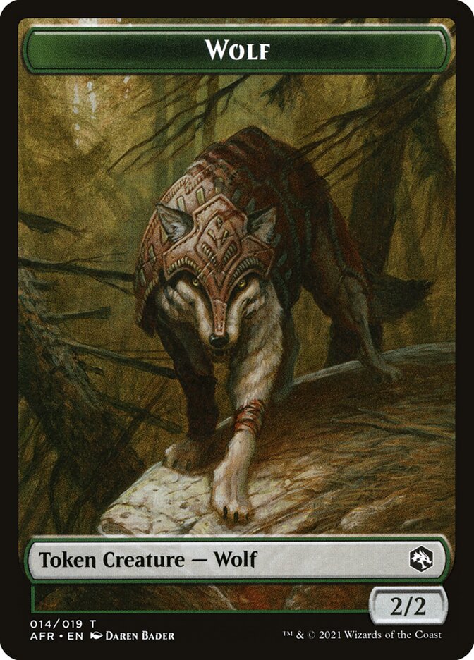 Wolf // Guenhwyvar Double-Sided Token [Dungeons & Dragons: Adventures in the Forgotten Realms Tokens] 