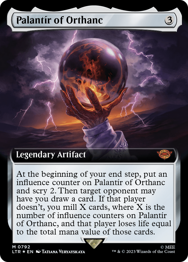 Palantir of Orthanc (Extended Art) (Surge Foil) [The Lord of the Rings: Tales of Middle-Earth] 