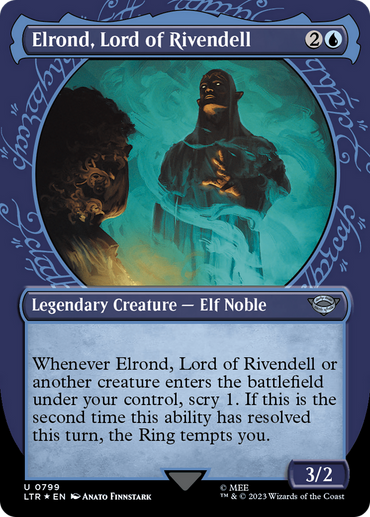 Elrond, Lord of Rivendell (Showcase) (Surge Foil) [The Lord of the Rings: Tales of Middle-Earth] 