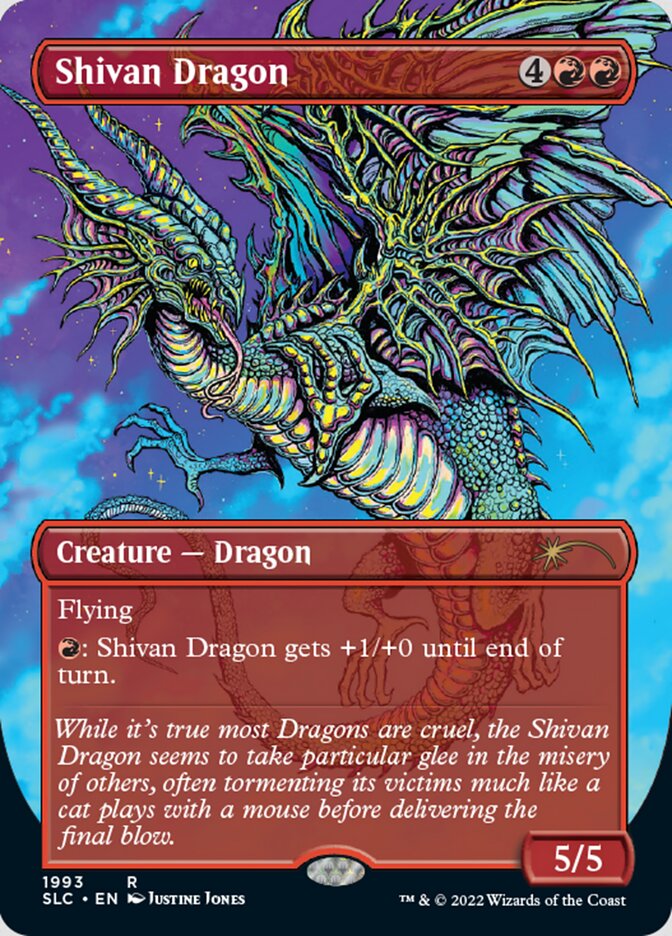 Shivan Dragon (Borderless) [Secret Lair 30th Anniversary Countdown Kit] 