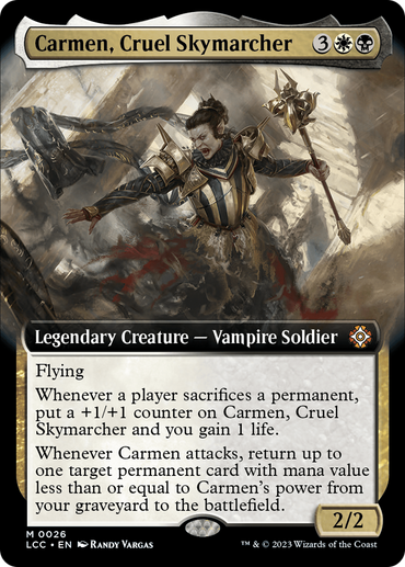 Carmen, Cruel Skymarcher (Extended Art) [The Lost Caverns of Ixalan Commander] 