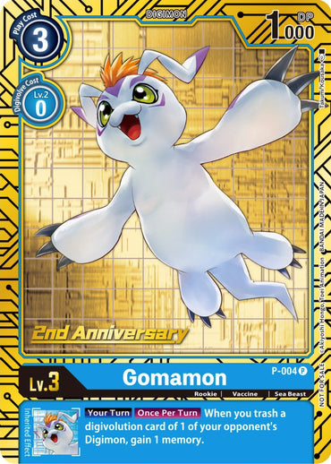 Gomamon [P-004] (2nd Anniversary Card Set) [Promotional Cards] 