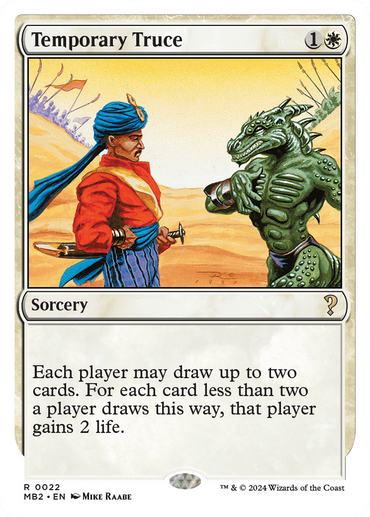 Temporary Truce (White Border) [Mystery Booster 2] 