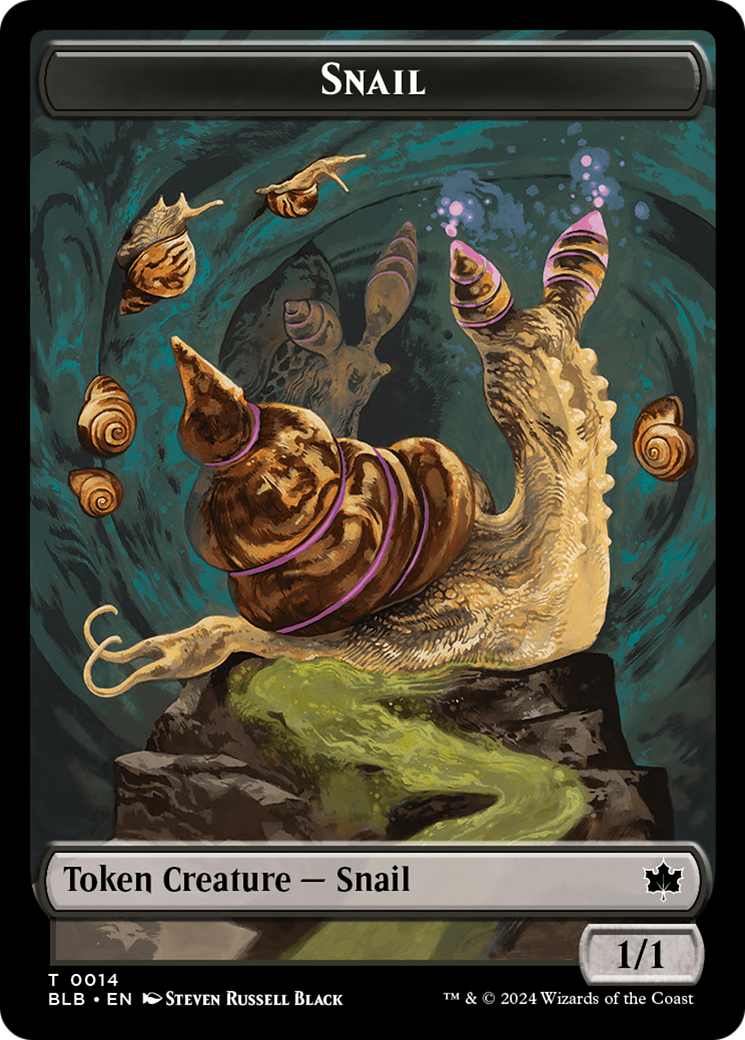 Snail // Thundertrap Trainer Double-Sided Token [Bloomburrow Tokens]