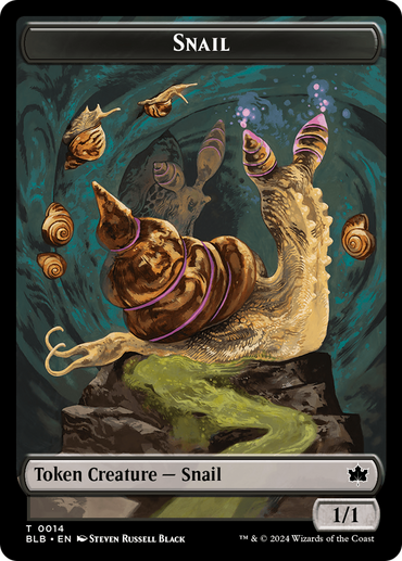 Snail // Thundertrap Trainer Double-Sided Token [Bloomburrow Tokens]