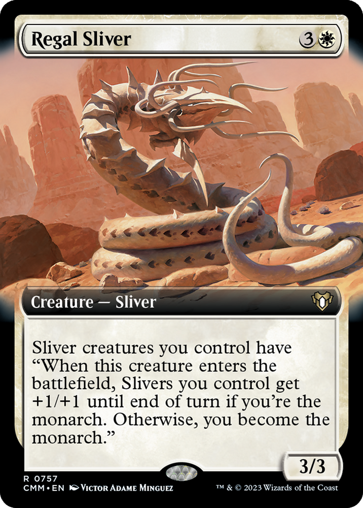 Regal Sliver (Extended Art) [Commander Masters] 