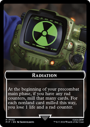 Radiation // Warrior Double-Sided Token [Fallout Tokens] 