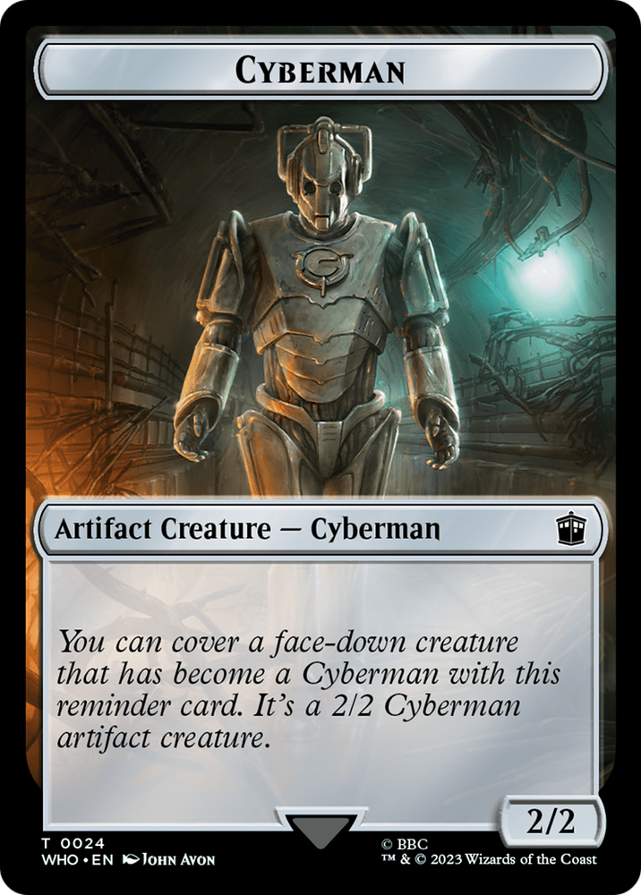 Human (0006) // Cyberman Double-Sided Token [Doctor Who Tokens] 