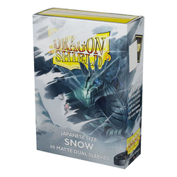 Dragon Shield: Japanese Size 60ct Sleeves - Snow (Dual Matte) 