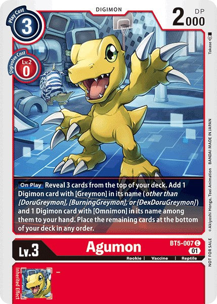 Agumon [BT5-007] (Tamer Party Vol. 4 Promo) [Battle of Omni] 