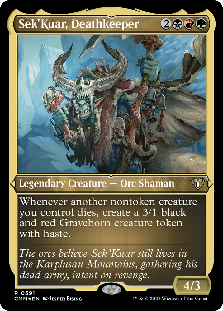 Sek'Kuar, Deathkeeper (Foil Etched) [Commander Masters] 