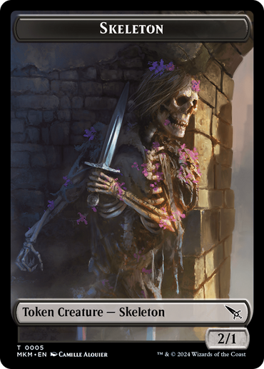 Skeleton Token [Murders at Karlov Manor Tokens] 