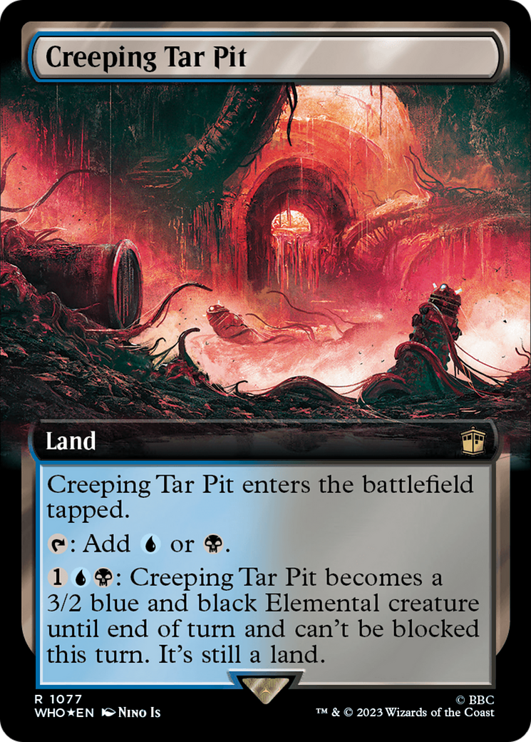 Creeping Tar Pit (Extended Art) (Surge Foil) [Doctor Who] 