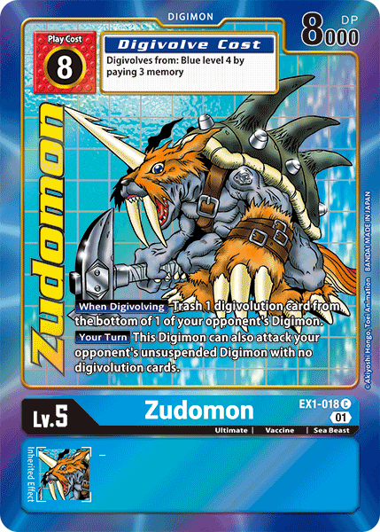 Zudomon [EX1-018] (Alternate Art) [Classic Collection] 