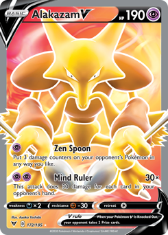 Alakazam V (172/185) [Sword & Shield: Vivid Voltage] 