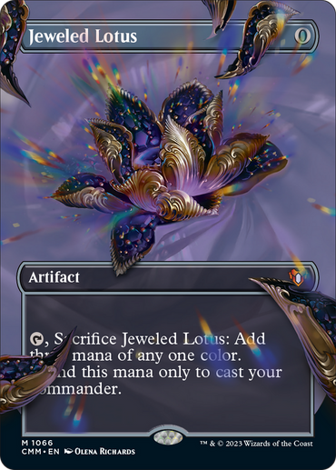 Jeweled Lotus (Borderless Textured Foil Frame Break) [Commander Masters] 