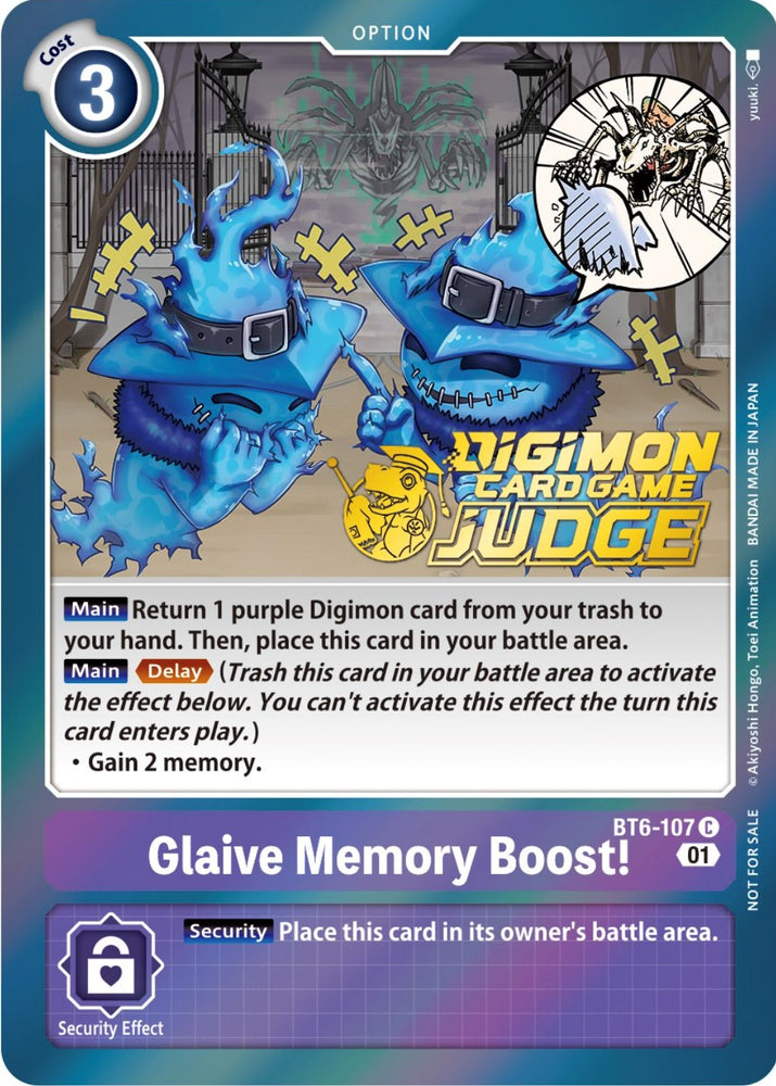 Glaive Memory Boost! [BT6-107] (Judge Pack 3) [Double Diamond Promos] 