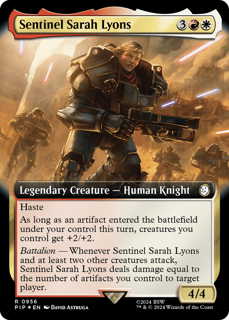 Sentinel Sarah Lyons (Extended Art) (Surge Foil) [Fallout] 