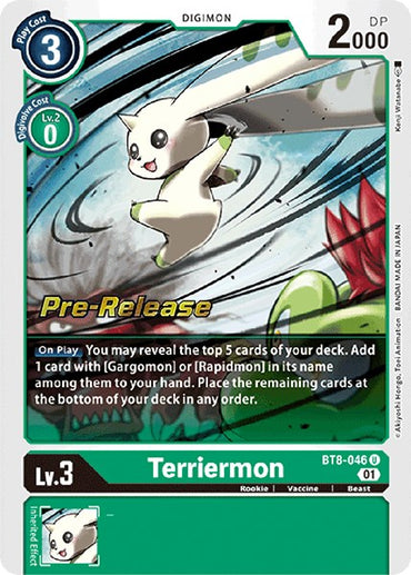 Terriermon [BT8-046] [New Awakening Pre-Release Cards] 